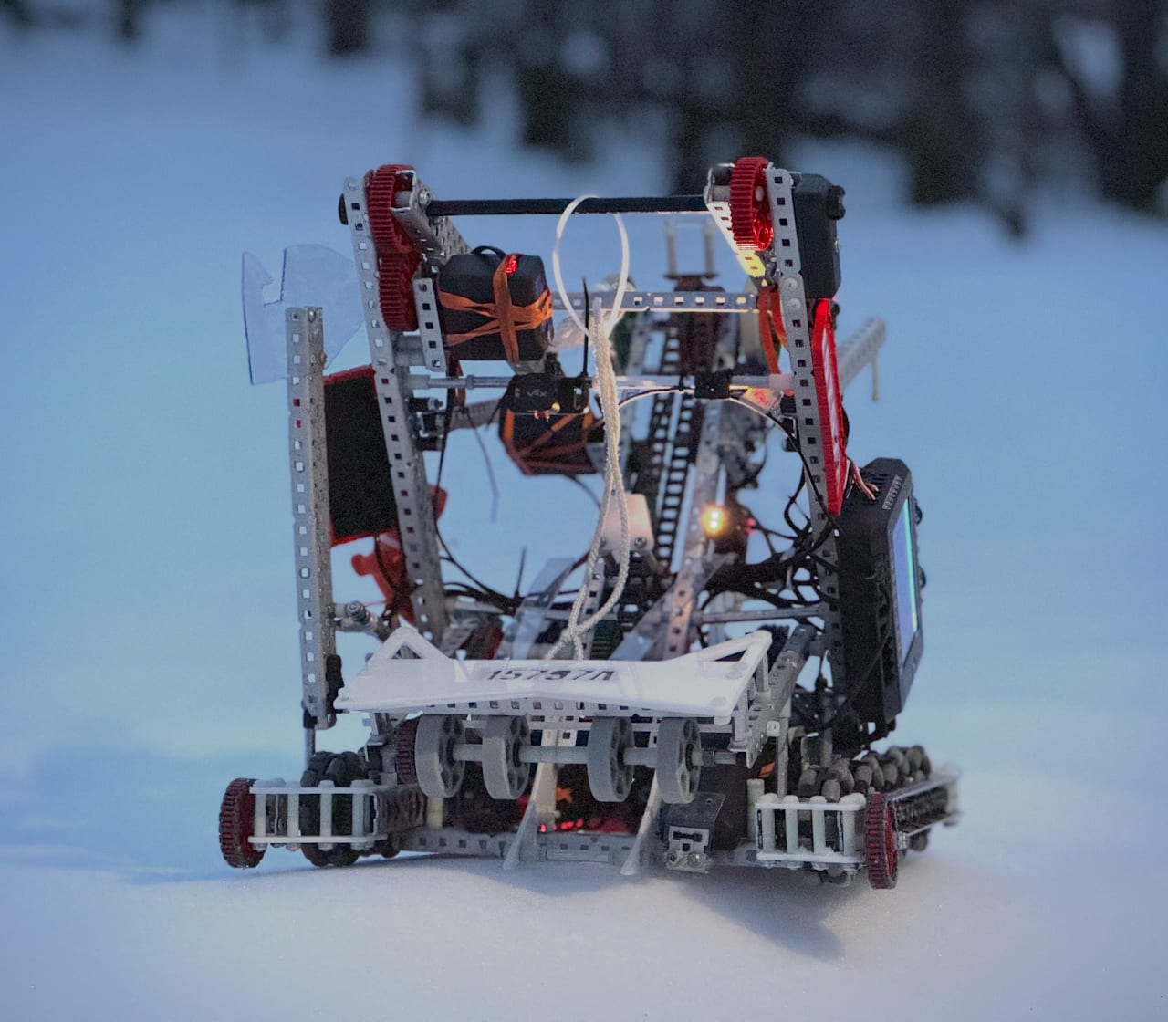 High Stakes robot in the snow